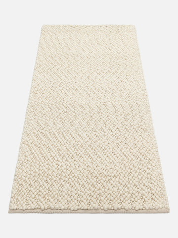Woolstar %100 Naturel Kazak Desenli Salon Oturma Odası Koridor Antre El Dokuma Örgü Halı 06 CREAM - Carpetdocia