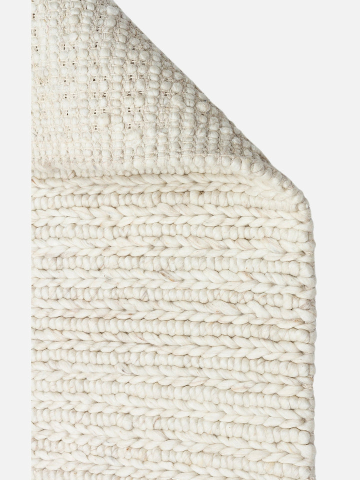 Woolstar %100 Naturel Kazak Desenli Salon Oturma Odası Koridor Antre El Dokuma Örgü Halı 07 L.BEIGE - Carpetdocia