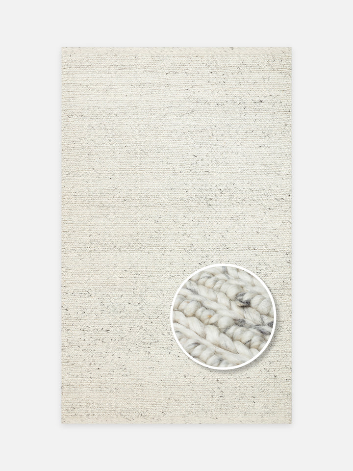 Woolstar %100 Naturel Kazak Desenli Salon Oturma Odası Koridor Antre El Dokuma Örgü Halı 07 L.GREY - Carpetdocia - kusbakisi