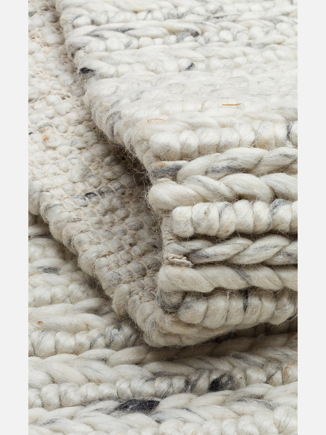Woolstar %100 Naturel Kazak Desenli Salon Oturma Odası Koridor Antre El Dokuma Örgü Halı 07 L.GREY - Carpetdocia