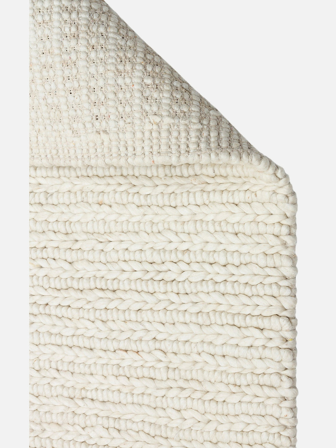 Woolstar %100 Naturel Kazak Desenli Salon Oturma Odası Koridor Antre El Dokuma Örgü Halı 07 WHITE - Carpetdocia