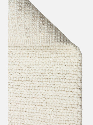 Woolstar %100 Naturel Kazak Desenli Salon Oturma Odası Koridor Antre El Dokuma Örgü Halı 07 WHITE - Carpetdocia
