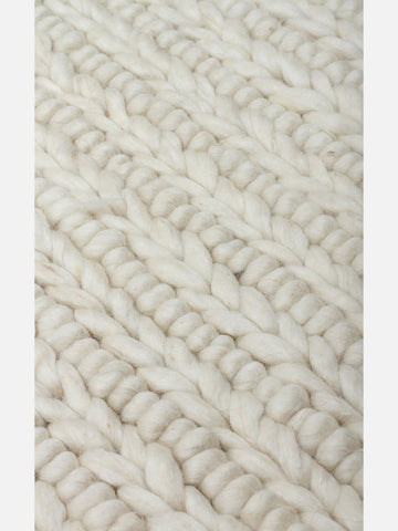 Woolstar %100 Naturel Kazak Desenli Salon Oturma Odası Koridor Antre El Dokuma Örgü Halı 07 WHITE - Carpetdocia