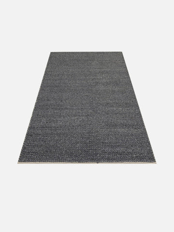 Woolstar %100 Naturel Kazak Desenli Salon Oturma Odası Koridor Antre El Dokuma Örgü Halı ANTRASIT - Carpetdocia