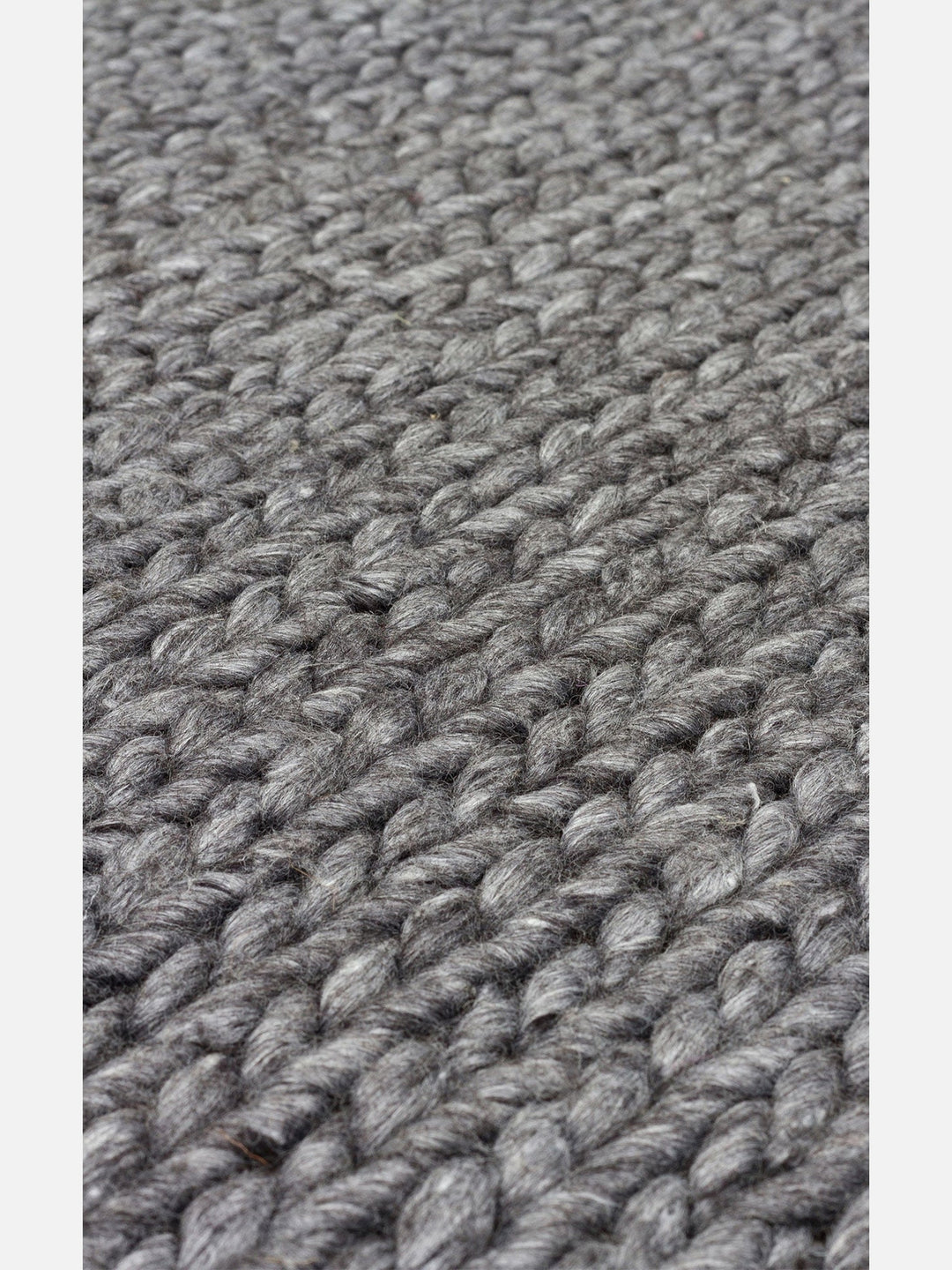 Woolstar %100 Naturel Kazak Desenli Salon Oturma Odası Koridor Antre El Dokuma Örgü Halı ANTRASIT - Carpetdocia