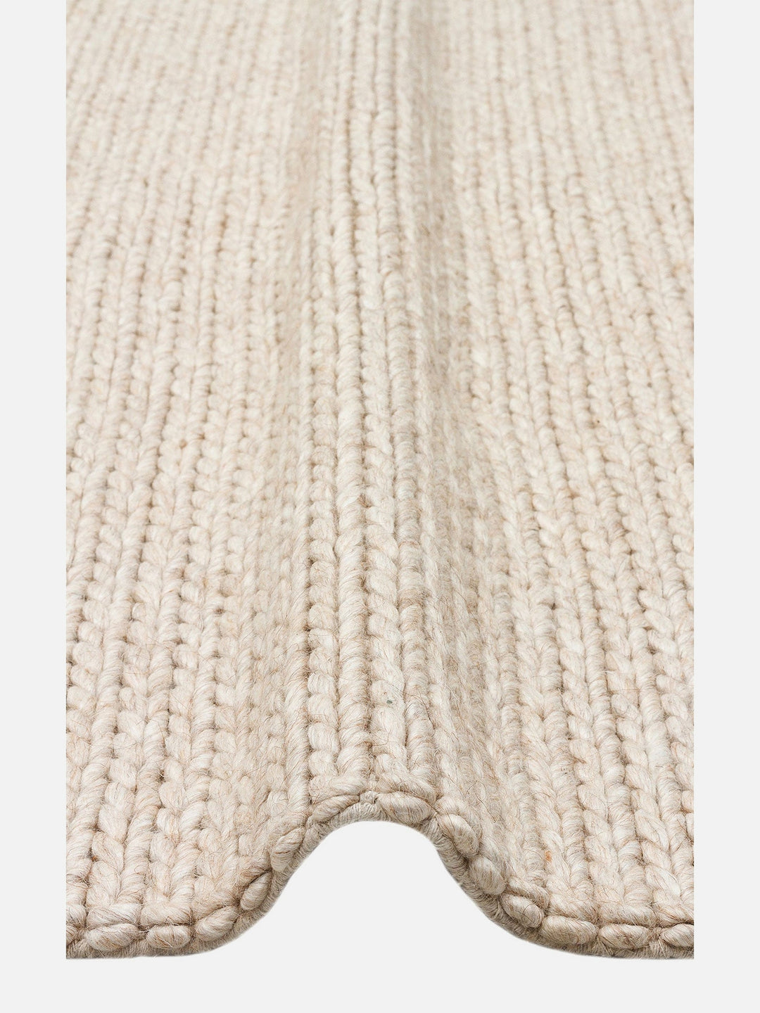 Woolstar %100 Naturel Kazak Desenli Salon Oturma Odası Koridor Antre El Dokuma Örgü Halı BEIGE - Carpetdocia