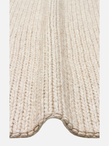 Woolstar %100 Naturel Kazak Desenli Salon Oturma Odası Koridor Antre El Dokuma Örgü Halı BEIGE - Carpetdocia