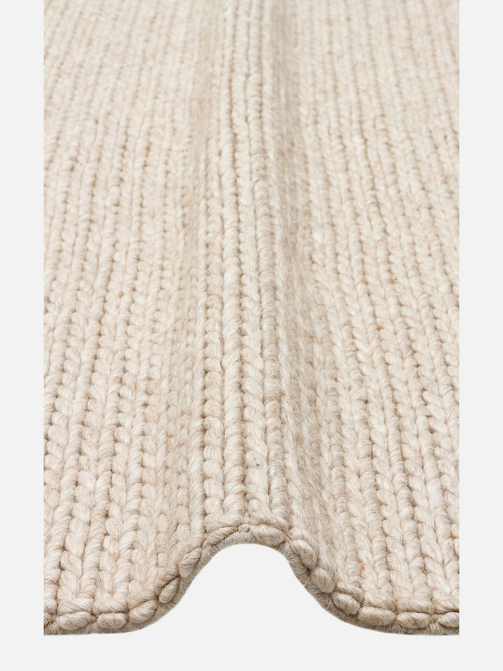 Woolstar %100 Naturel Kazak Desenli Salon Oturma Odası Koridor Antre El Dokuma Örgü Halı BEIGE - Carpetdocia