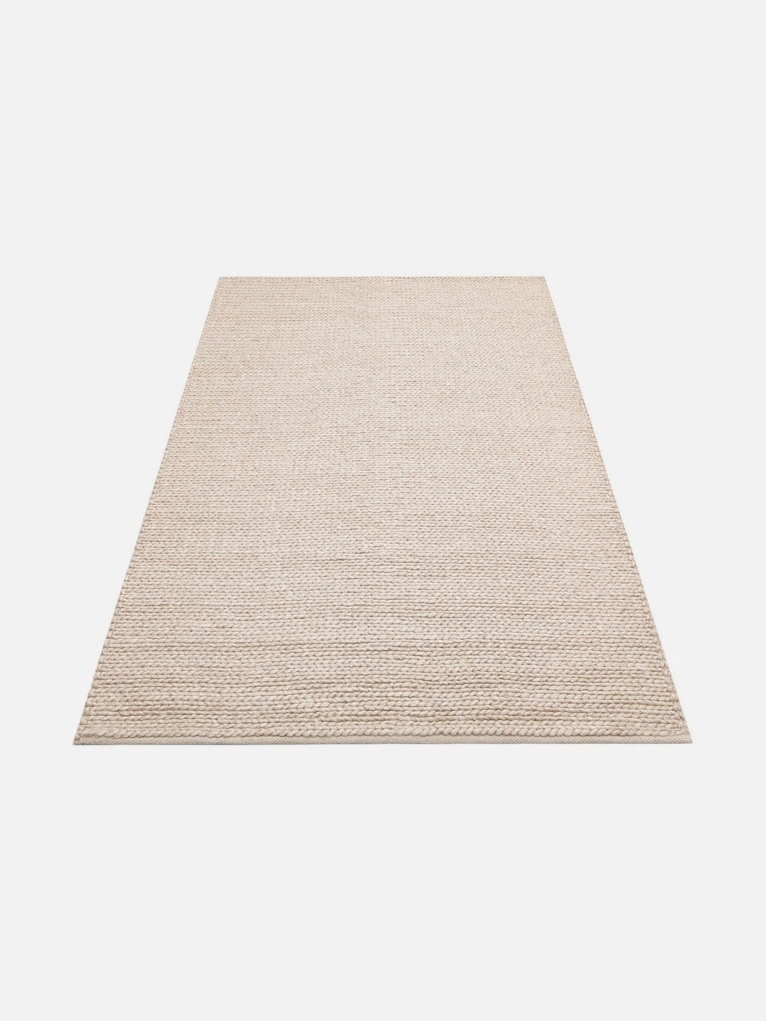 Woolstar %100 Naturel Kazak Desenli Salon Oturma Odası Koridor Antre El Dokuma Örgü Halı BEIGE - Carpetdocia