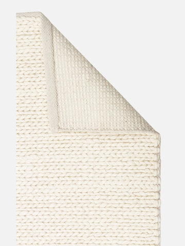 Woolstar %100 Naturel Kazak Desenli Salon Oturma Odası Koridor Antre El Dokuma Örgü Halı CREAM - Carpetdocia