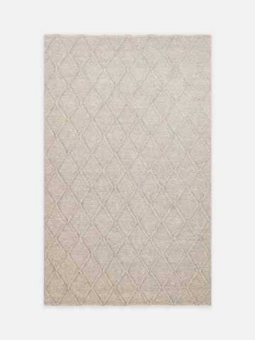 Woolstar %100 Naturel Kazak Desenli Salon Oturma Odası Koridor Antre El Dokuma Örgü Halı DIAMONDBRWN - Carpetdocia - kusbakisi