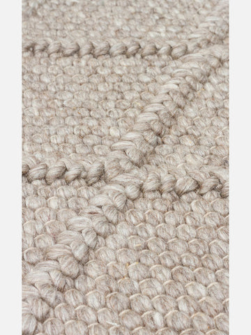 Woolstar %100 Naturel Kazak Desenli Salon Oturma Odası Koridor Antre El Dokuma Örgü Halı DIAMONDBRWN - Carpetdocia