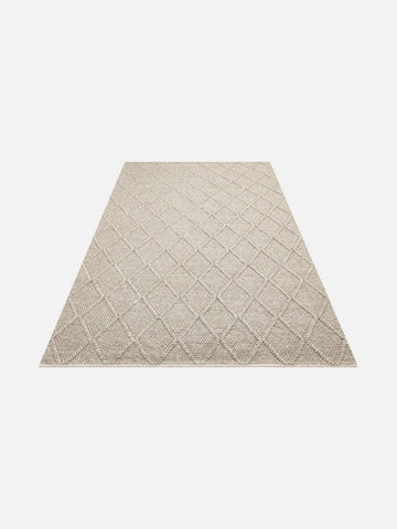 Woolstar %100 Naturel Kazak Desenli Salon Oturma Odası Koridor Antre El Dokuma Örgü Halı DIAMONDBRWN - Carpetdocia