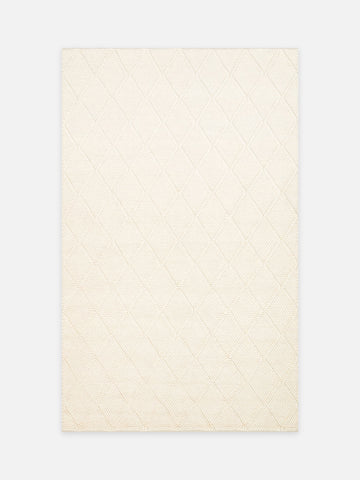 Woolstar %100 Naturel Kazak Desenli Salon Oturma Odası Koridor Antre El Dokuma Örgü Halı DIAMONDCREM - Carpetdocia - kusbakisi
