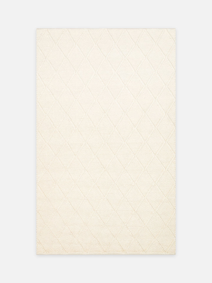 Woolstar %100 Naturel Kazak Desenli Salon Oturma Odası Koridor Antre El Dokuma Örgü Halı DIAMONDCREM - Carpetdocia - kusbakisi