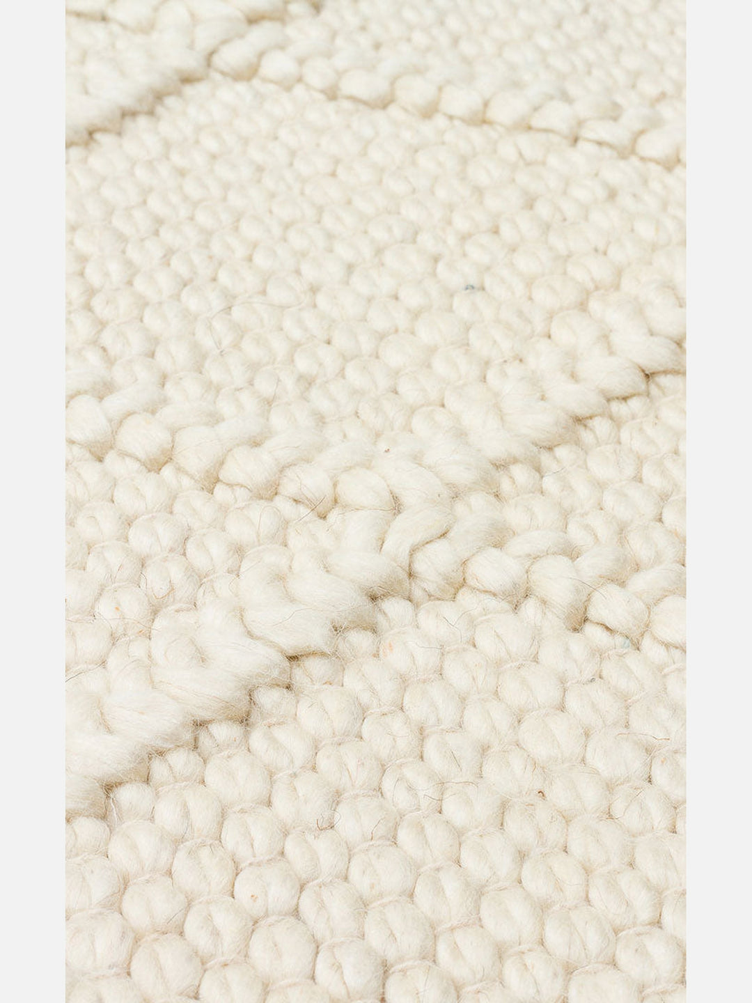 Woolstar %100 Naturel Kazak Desenli Salon Oturma Odası Koridor Antre El Dokuma Örgü Halı DIAMONDCREM - Carpetdocia
