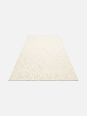 Woolstar %100 Naturel Kazak Desenli Salon Oturma Odası Koridor Antre El Dokuma Örgü Halı DIAMONDCREM - Carpetdocia