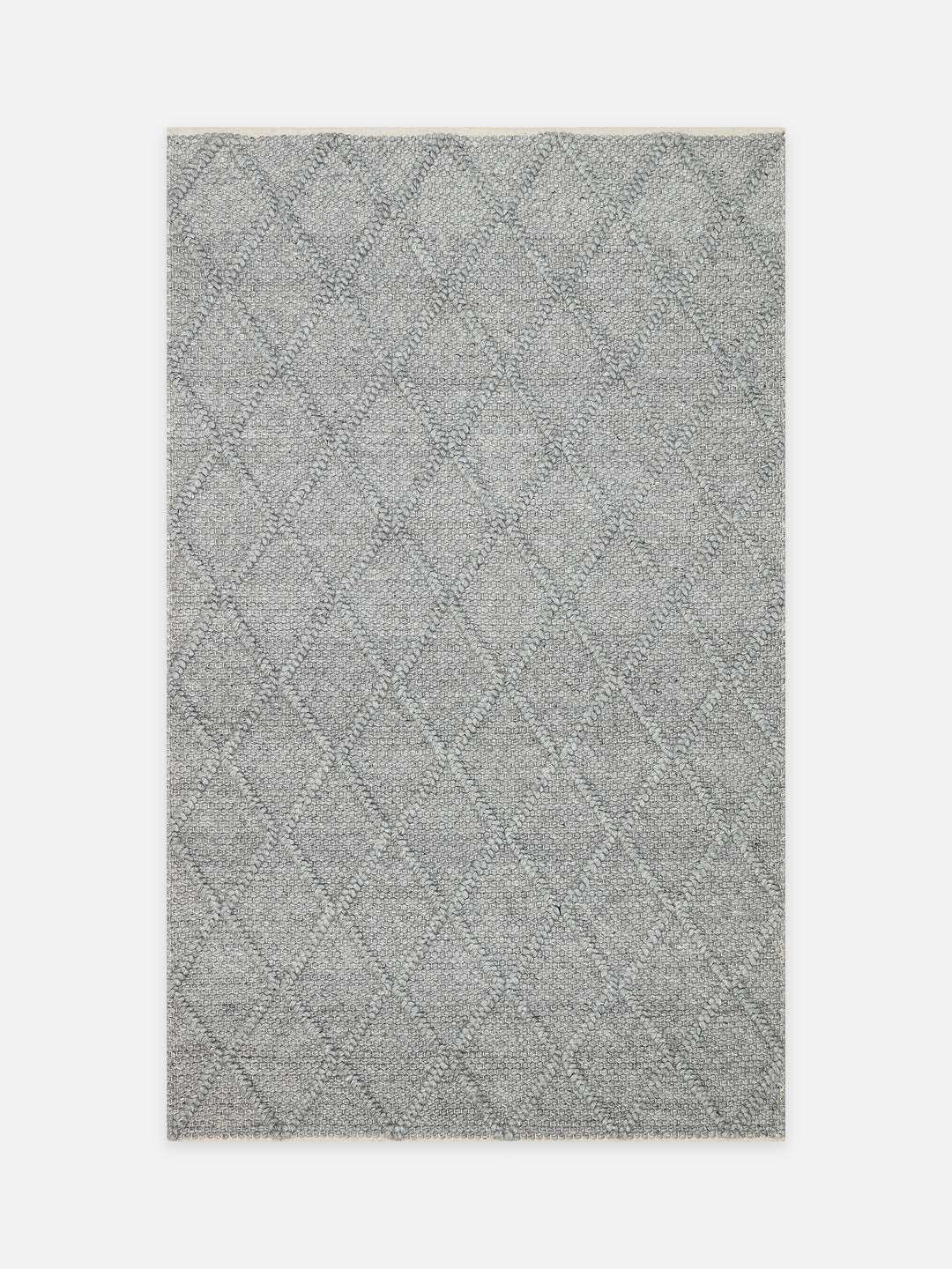 Woolstar %100 Naturel Kazak Desenli Salon Oturma Odası Koridor Antre El Dokuma Örgü Halı DIAMONDGREY - Carpetdocia - kusbakisi
