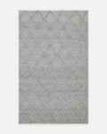 Woolstar 100%天然喀什米尔图案客厅起居室走廊玄关手工编织地毯 钻石灰