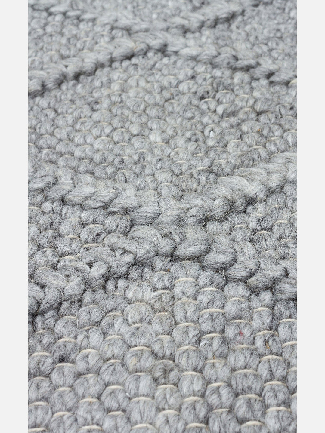 Woolstar %100 Naturel Kazak Desenli Salon Oturma Odası Koridor Antre El Dokuma Örgü Halı DIAMONDGREY - Carpetdocia