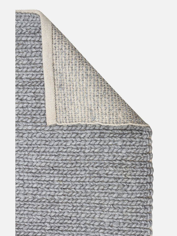 Woolstar %100 Naturel Kazak Desenli Salon Oturma Odası Koridor Antre El Dokuma Örgü Halı GREY - Carpetdocia