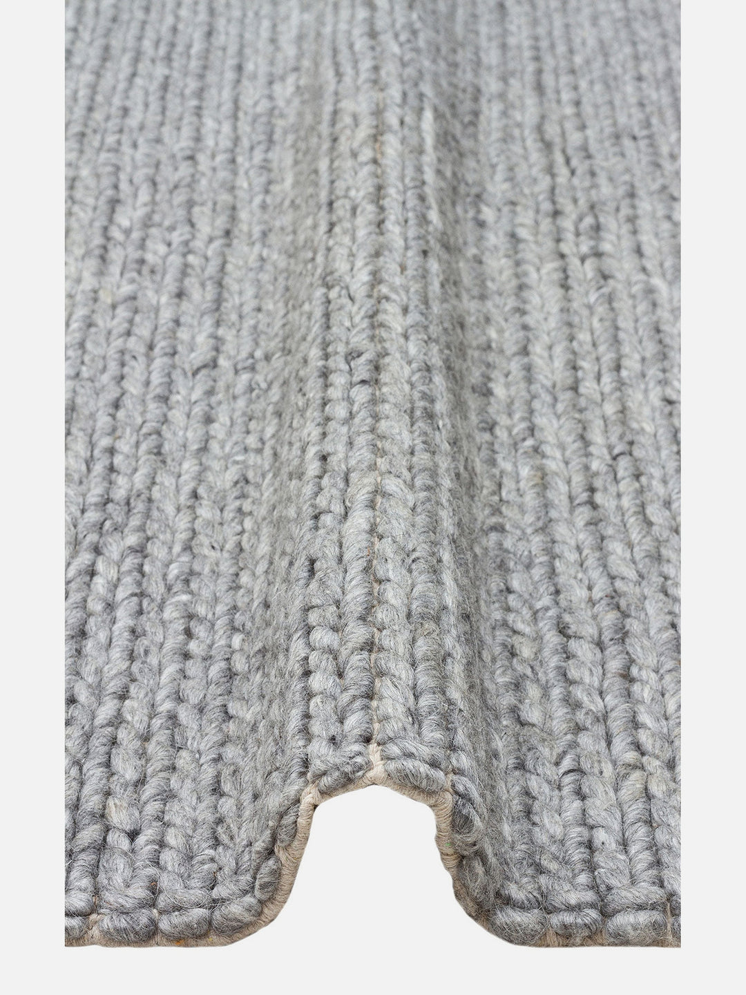 Woolstar %100 Naturel Kazak Desenli Salon Oturma Odası Koridor Antre El Dokuma Örgü Halı GREY - Carpetdocia