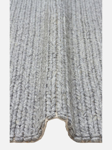 Woolstar %100 Naturel Kazak Desenli Salon Oturma Odası Koridor Antre El Dokuma Örgü Halı GREY - Carpetdocia