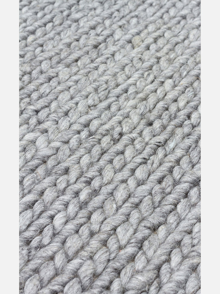 Woolstar %100 Naturel Kazak Desenli Salon Oturma Odası Koridor Antre El Dokuma Örgü Halı GREY - Carpetdocia
