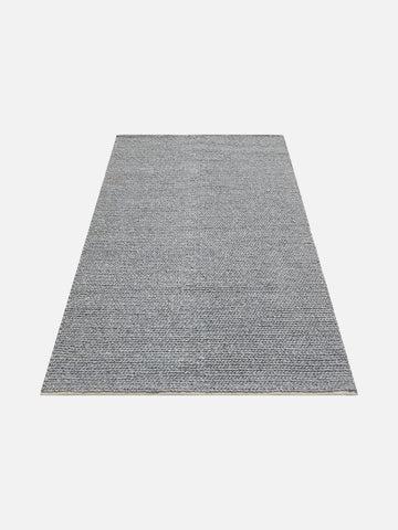 Woolstar %100 Naturel Kazak Desenli Salon Oturma Odası Koridor Antre El Dokuma Örgü Halı GREY - Carpetdocia