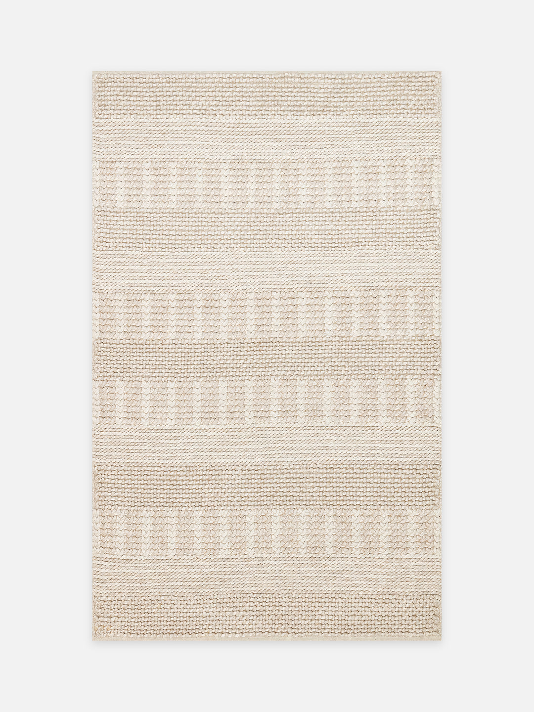 Woolstar %100 Naturel Kazak Desenli Salon Oturma Odası Koridor Antre El Dokuma Örgü Halı J352 BEIGE - Carpetdocia - kusbakisi