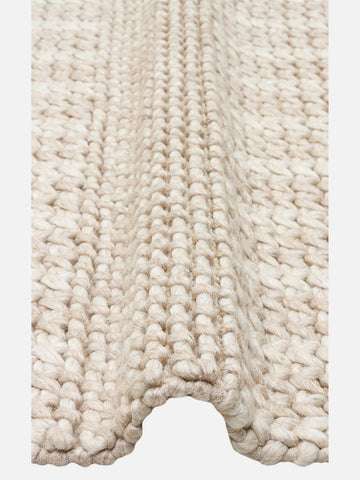 Woolstar %100 Naturel Kazak Desenli Salon Oturma Odası Koridor Antre El Dokuma Örgü Halı J352 BEIGE - Carpetdocia
