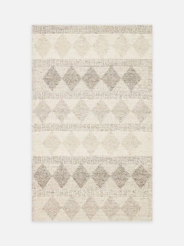 Woolstar %100 Naturel Kazak Desenli Salon Oturma Odası Koridor Antre El Dokuma Örgü Halı JD 01 NATU - Carpetdocia - kusbakisi