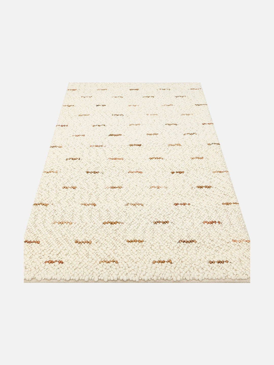Woolstar %100 Naturel Kazak Desenli Salon Oturma Odası Koridor Antre El Dokuma Örgü Halı JD 06 NAT - Carpetdocia