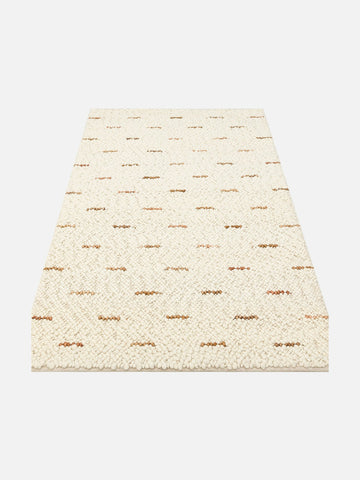 Woolstar %100 Naturel Kazak Desenli Salon Oturma Odası Koridor Antre El Dokuma Örgü Halı JD 06 NAT - Carpetdocia