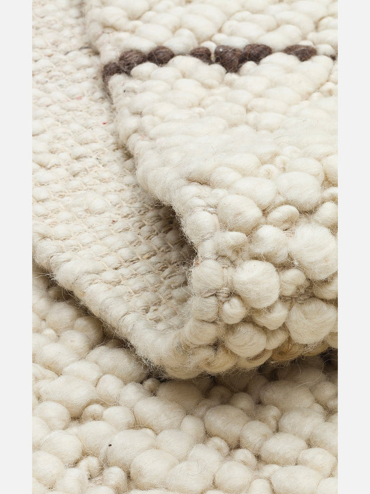 Woolstar %100 Naturel Kazak Desenli Salon Oturma Odası Koridor Antre El Dokuma Örgü Halı JD6MUL - Carpetdocia