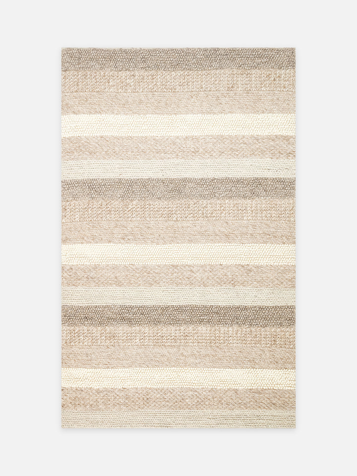 Woolstar %100 Naturel Kazak Desenli Salon Oturma Odası Koridor Antre El Dokuma Örgü Halı LANGDON NAT - Carpetdocia - kusbakisi