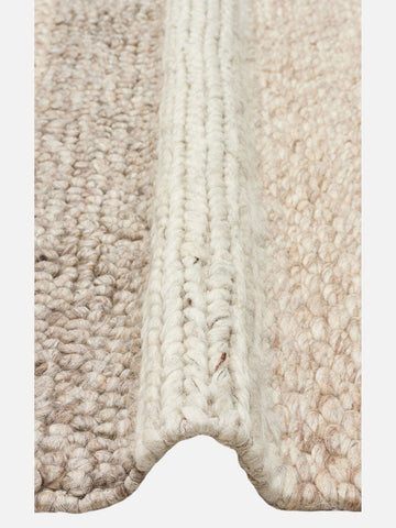 Woolstar %100 Naturel Kazak Desenli Salon Oturma Odası Koridor Antre El Dokuma Örgü Halı LANGDON NAT - Carpetdocia