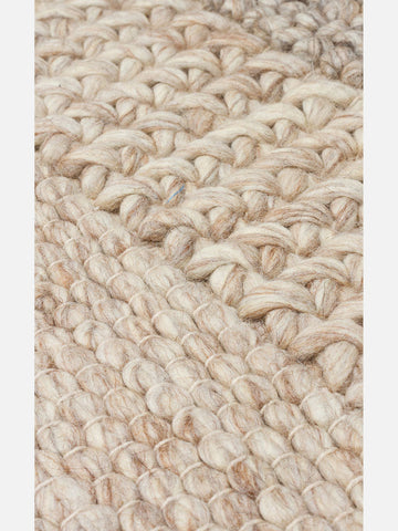Woolstar %100 Naturel Kazak Desenli Salon Oturma Odası Koridor Antre El Dokuma Örgü Halı LANGDON NAT - Carpetdocia
