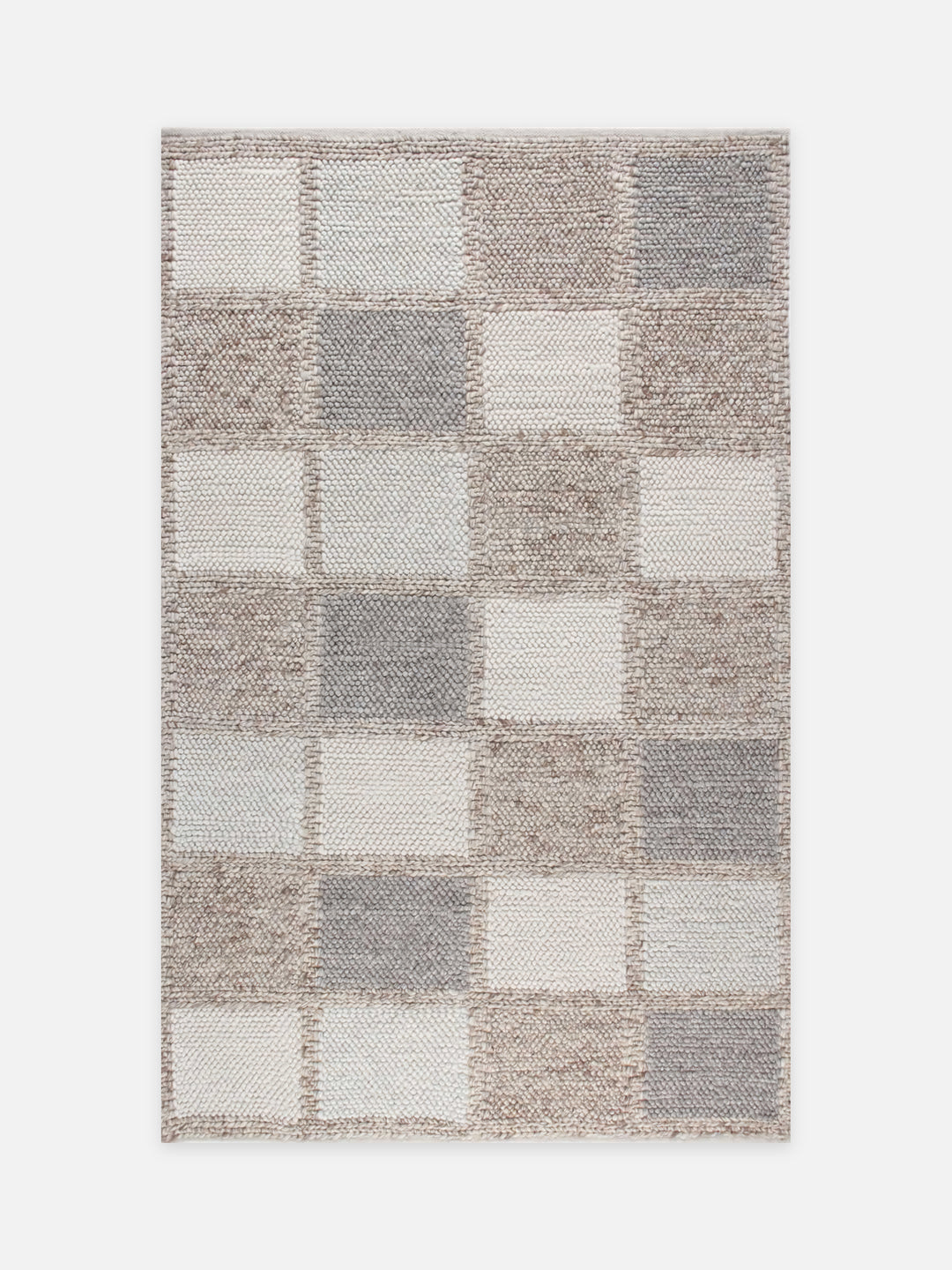 Woolstar %100 Naturel Kazak Desenli Salon Oturma Odası Koridor Antre El Dokuma Örgü Halı MARJORY NAT - Carpetdocia - kusbakisi